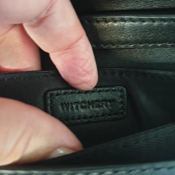 Witchery black leather belt or crossbody small bag - Picture 2 of 5